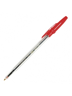 Ручка шариковая "CORVINA 51" красная 1мм прозрачный корпус "Universal" 140302
