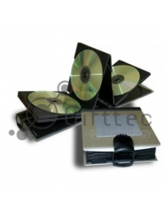 Алюминиевый бокс для CD\DVD дисков прямоугольный. Вместительность 10 дисков.
