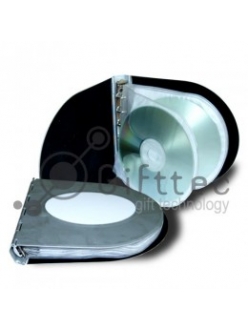 Алюминиевый бокс для CD\DVD дисков овальный.  Вместительность 12 дисков. 10310