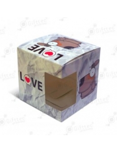 Коробка подарочная для кружки с окном "Собака Love" 10377