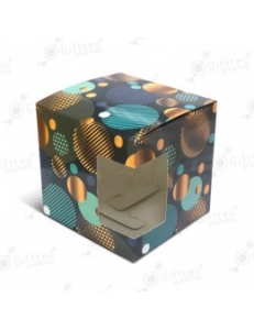 Коробка подарочная для кружки с окном "Синие шары" 10379