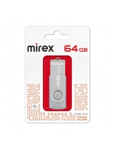 Флэш-карта 64Gb USB 3.0 Swivel Серебристый Mirex 13600-FM3SVS64