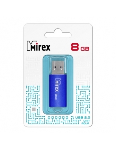 Флэш-карта 8Gb USB 2.0 Unit Синяя Mirex 13600-FMUAQU08