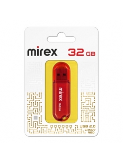 Флэш-карта 32Gb USB 2.0 Candy Красный Mirex 13600-FMUCAR32