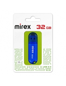 Флэш-карта 32Gb USB 2.0 Candy Синий Mirex 13600-FMUCBU32