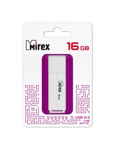 Флэш-карта 16Gb USB 2.0 Line Белый Mirex 13600-FMULWH16