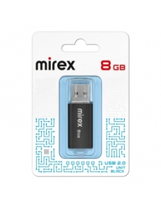 Флэш-карта 8Gb USB 2.0 Unit Черная Mirex 13600-FMUUND08