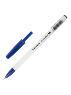 Ручка шариковая, масляная основа, синяя, 0,5мм "Stick Medium" BRAUBERG 143419
