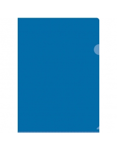 Папка-уголок А4 150мкм прозрачная синяя "OfficeSpace" 162535