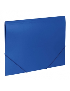 Папка на резинках А4, пластик.синяя 500мкм, до 300 листов "BRAUBERG "Office" 227712