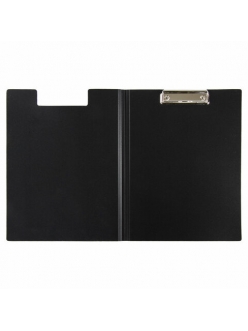 Папка-планшет c крышкой черный А4 пластик 0,5мм STAFF 229221