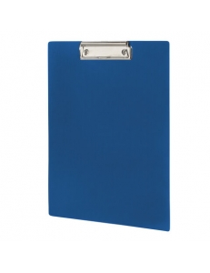 Папка-планшет А4 с зажимом пластик. синий (1мм) "STAFF" 229222