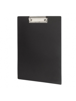 Папка-планшет А4 с зажимом пластик. черный (1мм) "STAFF" 229223