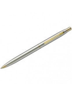 Ручка шариковая "Sterling" синяя, корпус хром/золото, кнопочный механизм, 1,0мм без уп. <8210> "Luxor" 239849