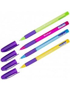 Ручка шариковая "BERLINGO Triangle 110 Color" (0,7мм) синяя, грип, корпус ассорти <CBp_07115> 242245