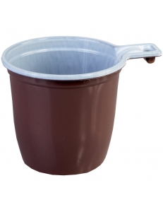 Чашки одноразовые для кофе "OfficeClean" полипропилен, бело-коричневые, 180мл, (50шт.уп.) 246540