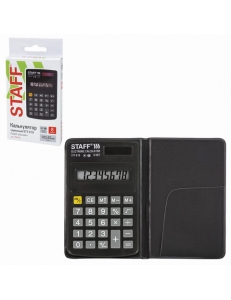 Калькулятор STAFF 8разр., карманный компактный, двойное питание <STF-818> 102х62мм 250142