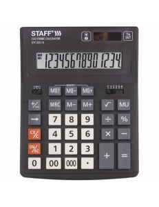 Калькулятор STAFF 14разр., настольный, двойное питание <STF-333> 200x154мм 250416
