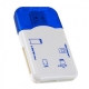 Картридер внешний <PF-VI-R010> SD/MMC/MicroSD/MS/M2 синий PERFEO PF-VI-R010