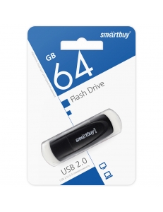 Флэш-карта 64Gb USB 2.0 SCOUT Black SmartBuy SB064GB2SCK