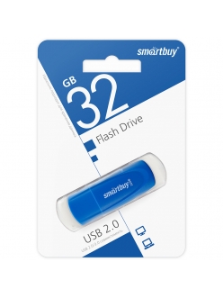 Флэш-карта 32Gb USB 2.0 SCOUT Blue SmartBuy SB032GB2SCB