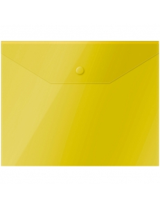 Папка-конверт на кнопке А5 150мкм желтая  (190х240мм) "OfficeSpace" 267528