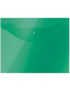 Папка-конверт на кнопке А5 150мкм зеленая  (190х240мм) "OfficeSpace" 267529