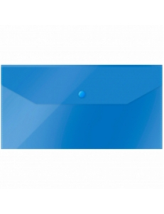 Папка-конверт на кнопке С6 150мкм синяя  250х135мм "OfficeSpace" 267533