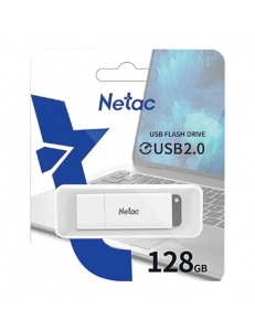 Флэш-карта 128Gb USB 3.0 U185 белая с колпачком Netac NT03U185N-128G-30WH