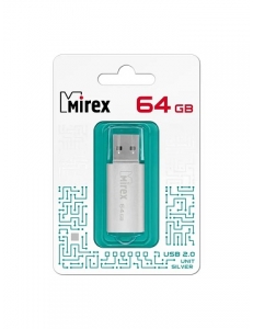 Флэш-карта 64Gb USB 2.0 Unit Серебро Mirex 13600-FMUUSI64