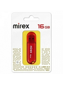 Флэш-карта 16Gb USB 2.0 Candy Красный Mirex 13600-FMUCAR16