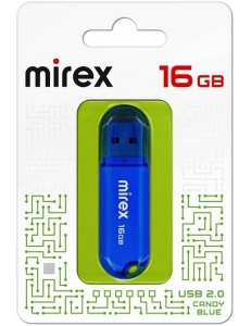 Флэш-карта 16Gb USB 2.0 Candy Синий Mirex 13600-FMUCBU16