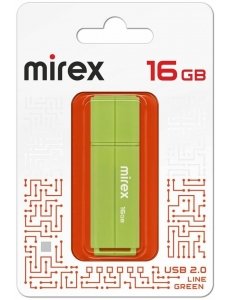 Флэш-карта 16Gb USB 2.0 Line Зеленая Mirex 13600-FMULGN16