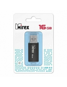 Флэш-карта 16Gb USB 2.0 Unit Черная Mirex 13600-FMUUND16