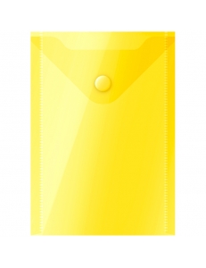 Папка-конверт на кнопке А6 150мкм желтая (105х148мм) "OfficeSpace" 281227