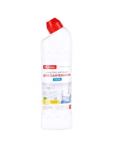 Чистящее средство для сантехники "Лимонная свежесть" гель с хлором, 750мл OfficeClean 319524