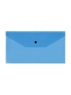 Папка-конверт на кнопке С6+ 150мкм синяя  250х135мм <ММ-32281> "Стамм" 343179