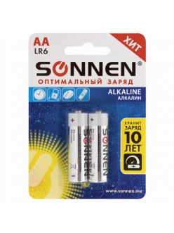 Батарейка SONNEN LR06/AA Аlkaline 2BL 451084