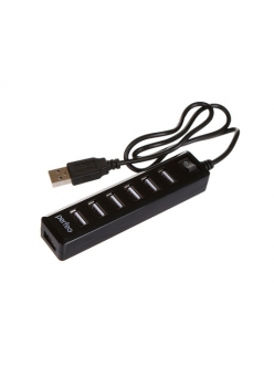 USB HUB 7 портов черный USB 2.0 <PF-H034> PERFEO PF-H034