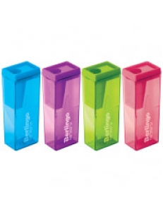 Точилка пластиковая "NeonBox" 1 отверстие, контейнер, ассорти <BBp_15008> "Berlingo" 252131