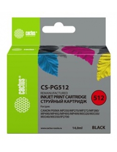 Картридж Canon PG-512 Pixma MP240/MP250/MP260 (14ml) Black Cactus CS-PG512
