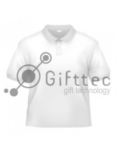 Рубашка-поло белая Comfort (FutbiTex), синтетика/хлопок (имитация хлопка) р.46 (S) для сублимации 10874