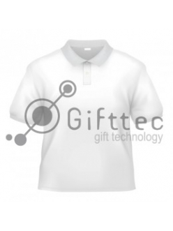 Рубашка-поло белая Comfort (FutbiTex), синтетика/хлопок (имитация хлопка) р.46 (S) для сублимации 10874